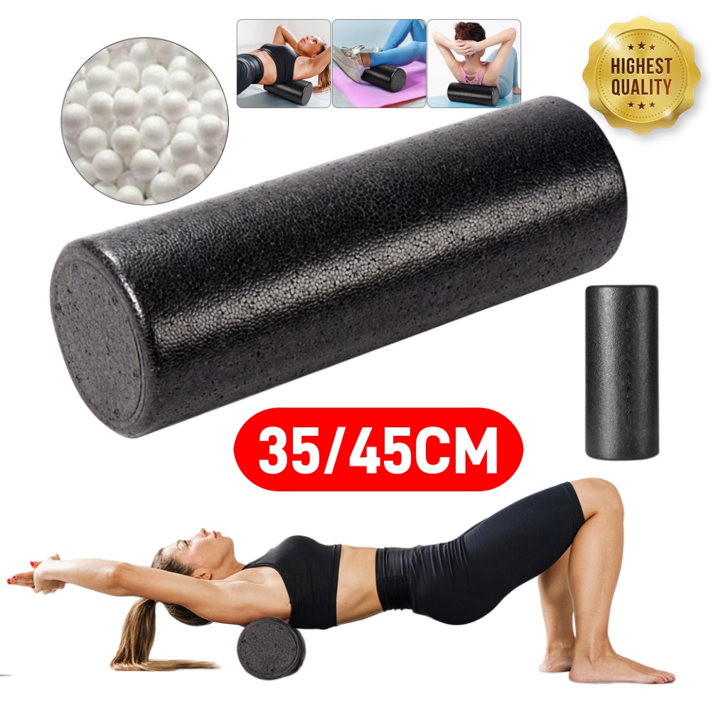 Home Gym Portable - ลูกกลิ้งโฟมโยคะขนาด 35/45 ซม. สำหรับนวด ฟิตเนส พกพาสะดวก