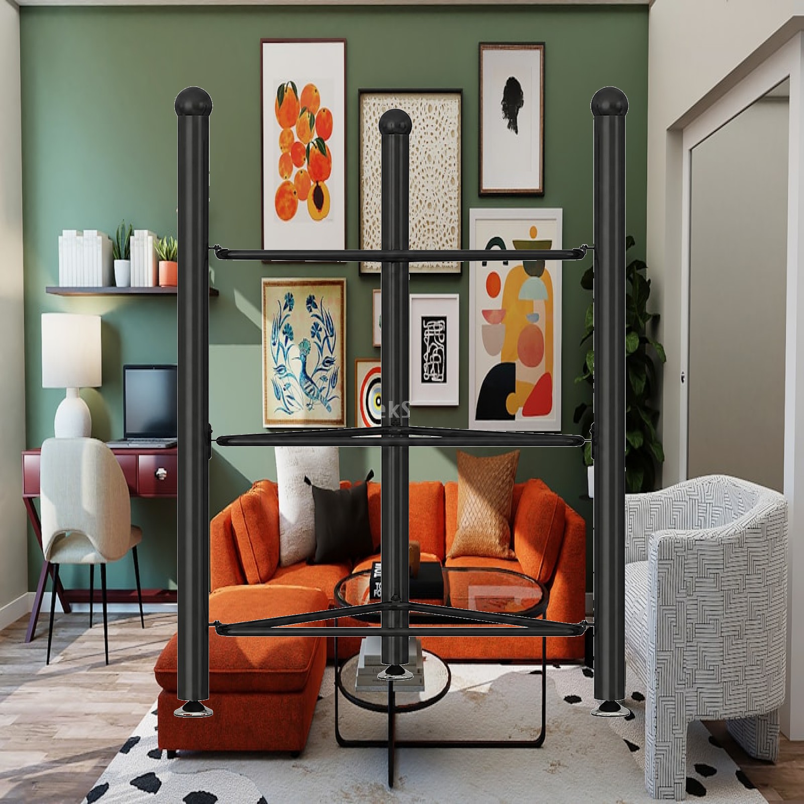 Home Gym Organization - ชั้นวางลูกบอลออกกำลังกายขนาดกะทัดรัดสำหรับจัดเก็บลูกบอลทรงตัวและอุปกรณ์ออกกำลังกาย จัดระเบียบอย่างเรียบร้อย