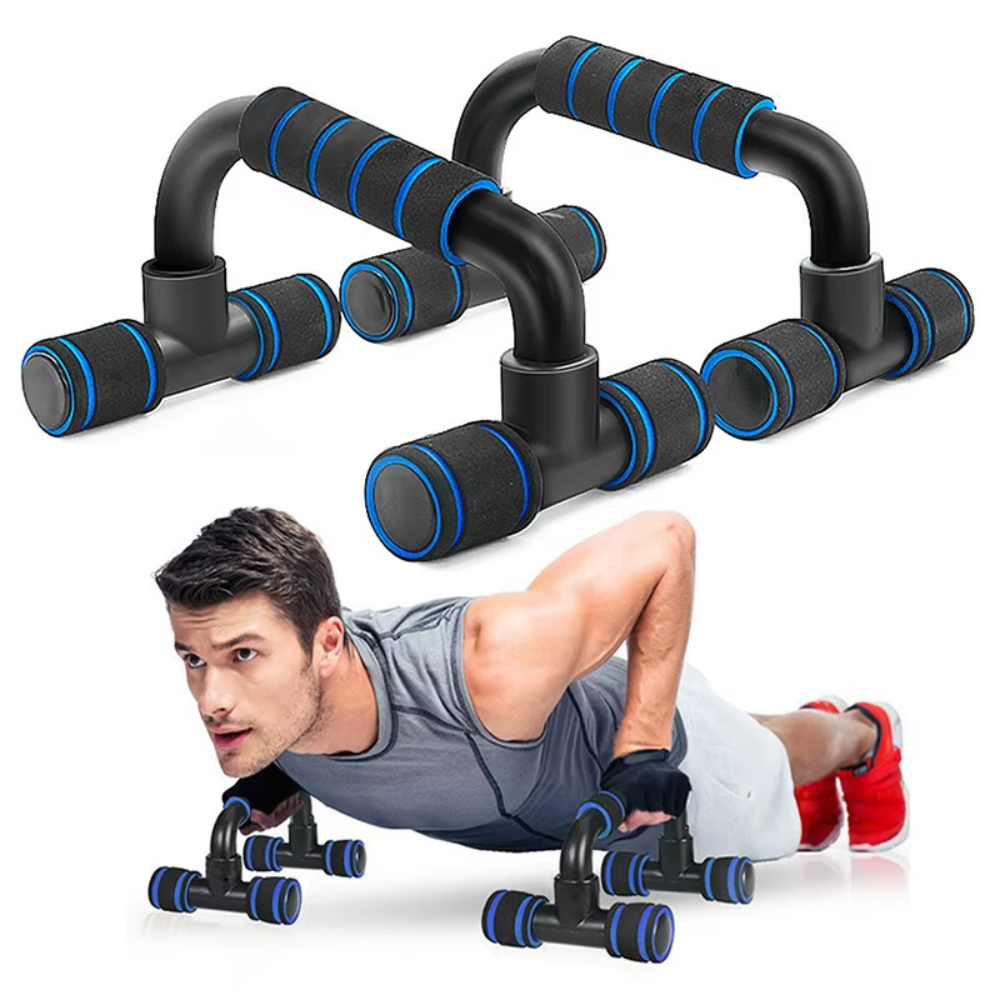Push Up Stand Bar - ราวจับวิดพื้นกันลื่นรูปตัว H สำหรับออกกำลังกายที่บ้าน อุปกรณ์ฟิตเนส ราวจับวิดพื้นสำหรับฝึกกล้ามเนื้อแขนและหน้าอก