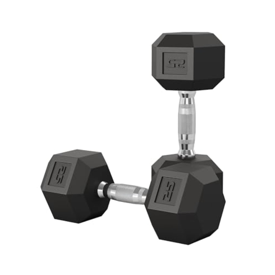 Hex Dumbbell Set - ชุดดัมเบลหกเหลี่ยม 5-50 ปอนด์ 2 ชิ้น, ดัมเบลถ่วงน้ำหนักสำหรับออกกำลังกาย