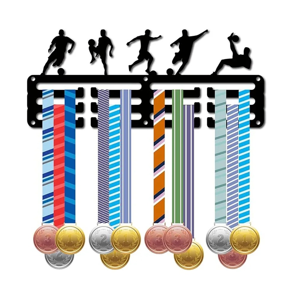 Home Gym Organization - ที่แขวนเหรียญเหล็กติดผนังสำหรับกีฬา ฟุตบอล ว่ายน้ำ วิ่ง ยิม ของตกแต่งบ้าน
