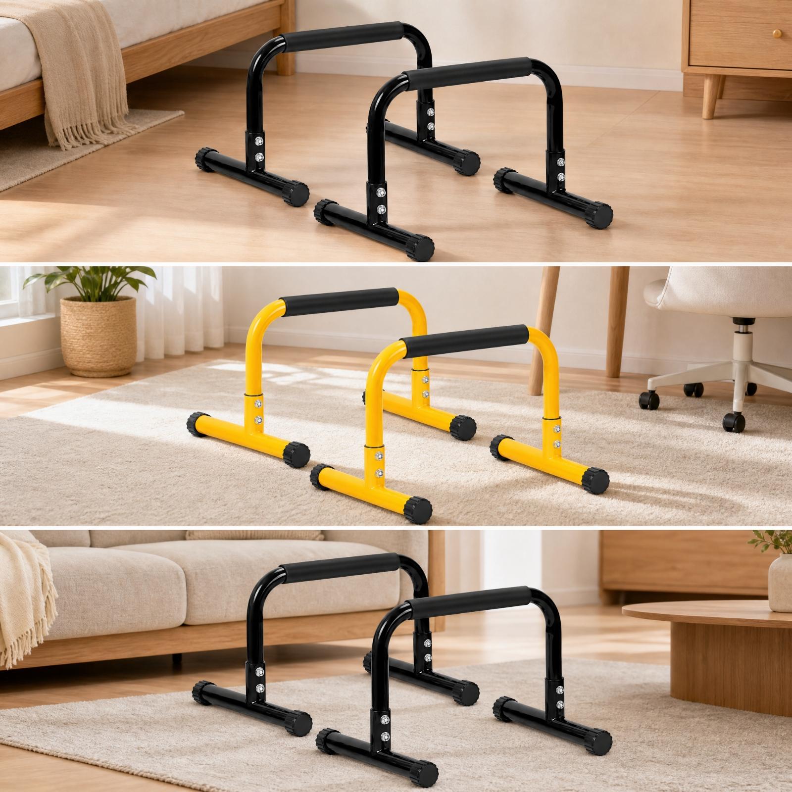 Push Up Stand Bar - แท่นวิดพื้นปรับระดับความสูงได้ 2 ชิ้น พร้อมที่จับบุนวมกันลื่น สำหรับฝึกวิดพื้นและฝึกท่าแฮนด์สแตนด์