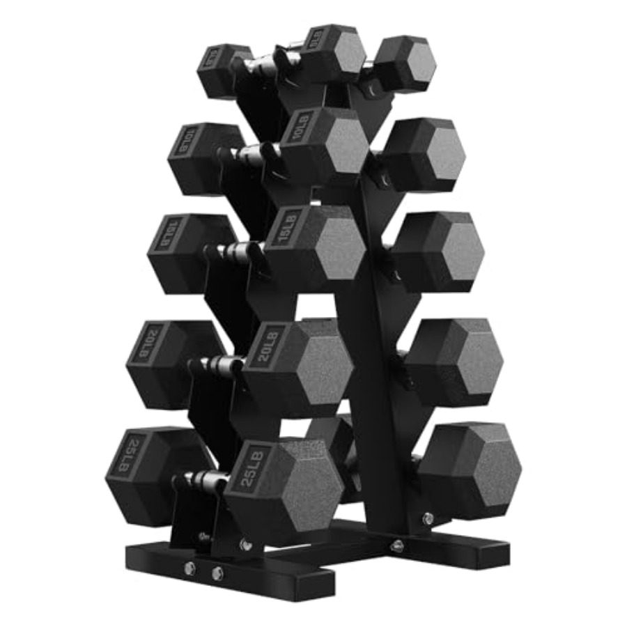 ชุดดัมเบลหกเหลี่ยมพร้อมชั้นวาง - Hex Dumbbell Set บทวิจารณ์และราคา