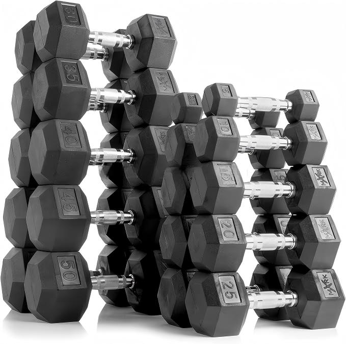 ดัมเบลหุ้มยางคุณภาพสูง 5 ปอนด์ - Hex Dumbbell Set บทวิจารณ์และราคา