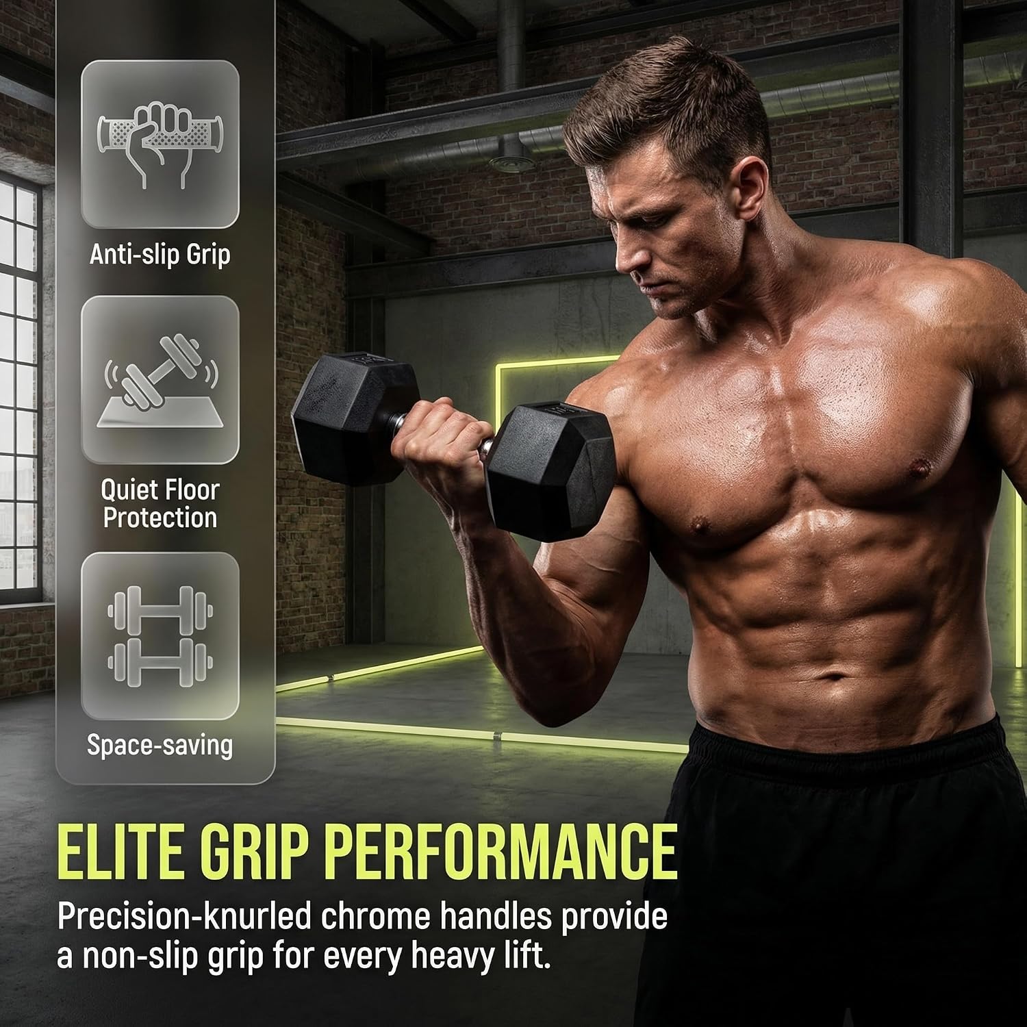 ชุดดัมเบลหกเหลี่ยม 350/450/550 - Hex Dumbbell Set บทวิจารณ์และราคา