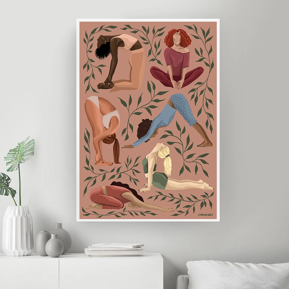 Vintage โยคะย้ายโปสเตอร์ผ้าใบพ - Home Gym York บทวิจารณ์และราคา