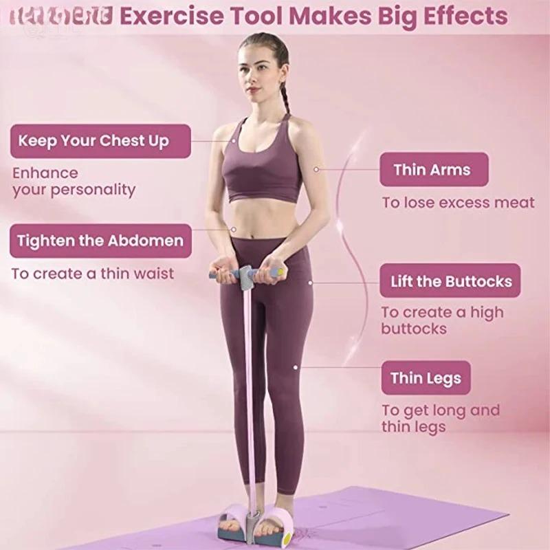สายยางยืดออกกำลังกายแบบ 4 ท่อร - Home Gym Resistance Machine บทวิจารณ์และราคา