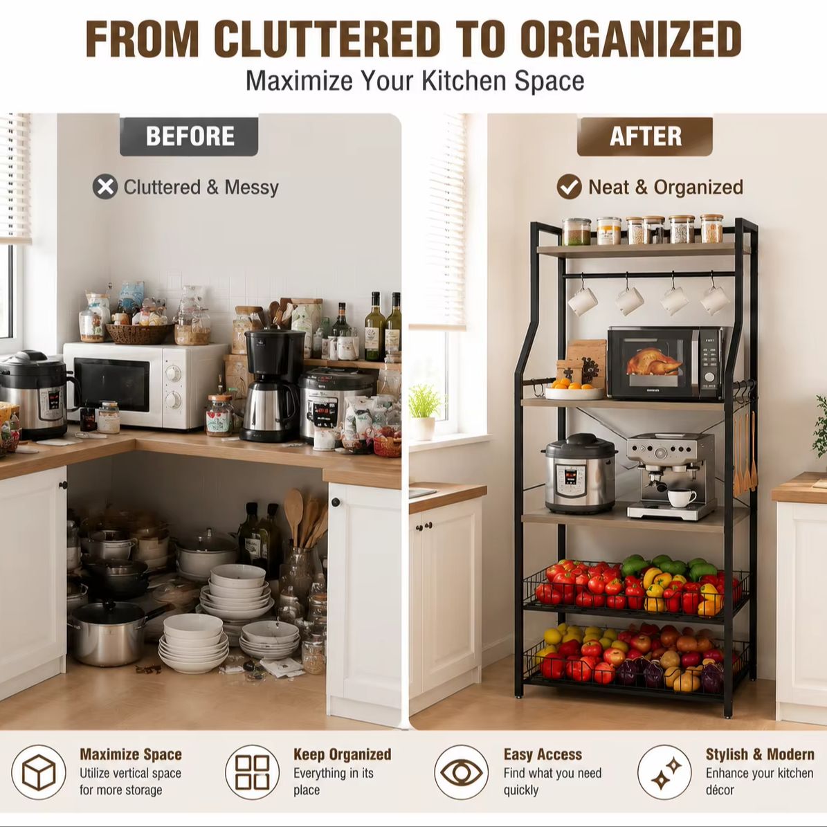 ชั้นวางของในครัวแบบ 5 ชั้น พร้ - Home Gym Organization บทวิจารณ์และราคา