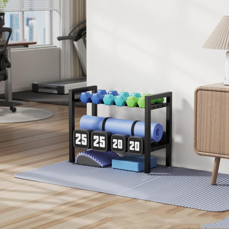 ชั้นวางดัมเบลโลหะปรับระดับได้, - Home Gym Organization บทวิจารณ์และราคา
