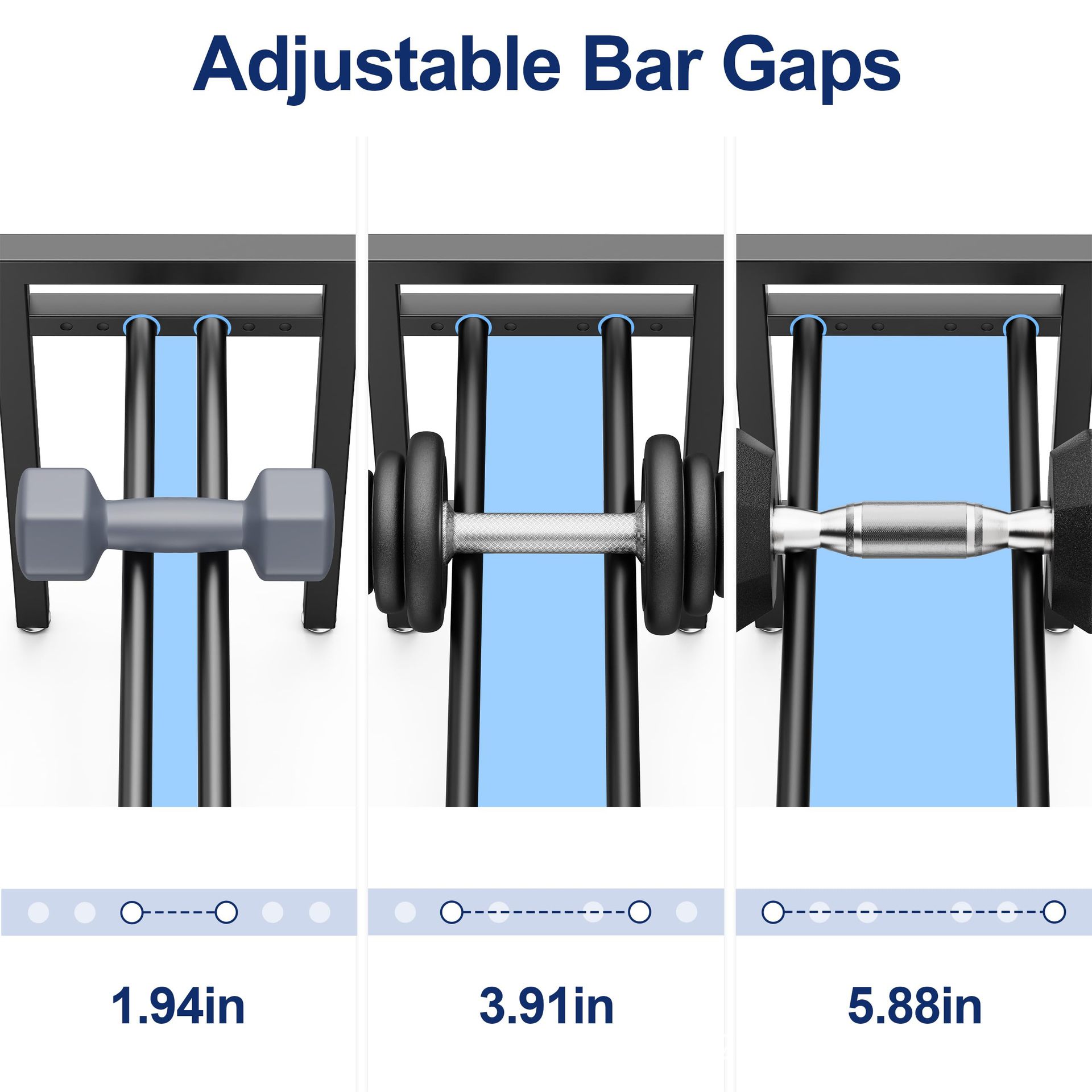 ชั้นวางดัมเบลโลหะปรับระดับได้, - Home Gym Organization บทวิจารณ์และราคา