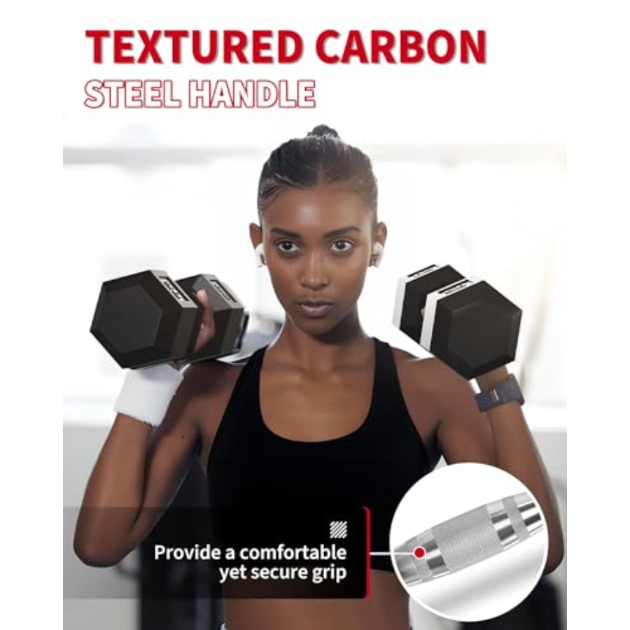 ชุดดัมเบลหกเหลี่ยม 5-50 ปอนด์  - Hex Dumbbell Set บทวิจารณ์และราคา