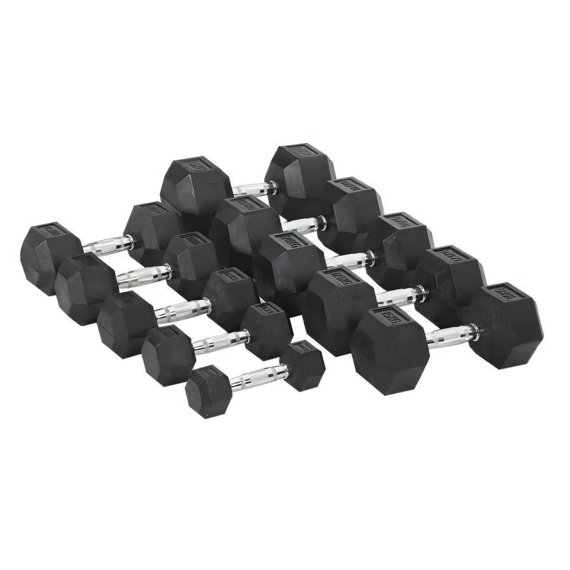 ดัมเบลหกเหลี่ยมเคลือบสีดำสำหรั - Hex Dumbbell Set บทวิจารณ์และราคา