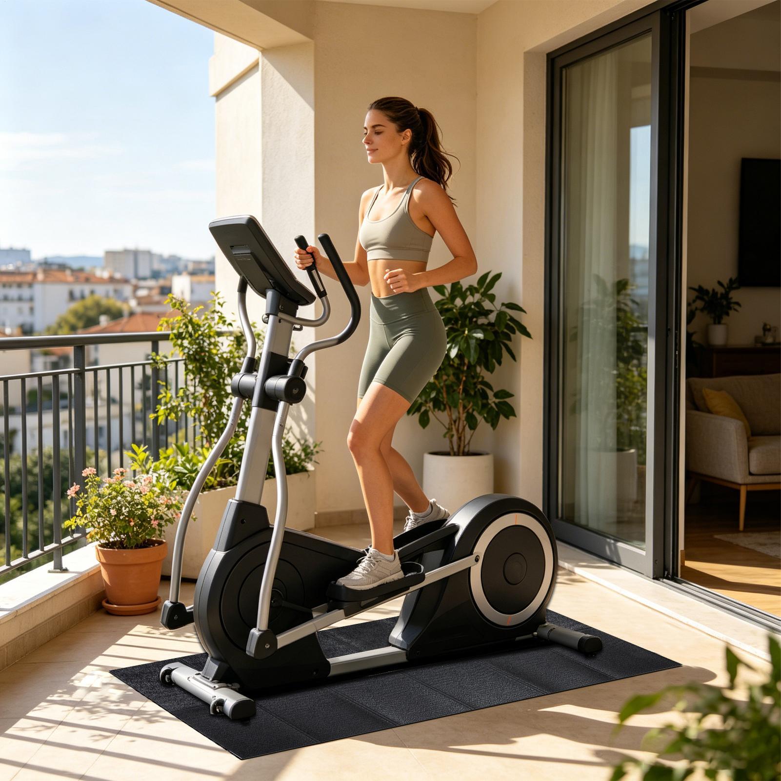 แผ่นรองลู่วิ่งไฟฟ้าแบบหนา กันน - Home Gym Gym Equipment บทวิจารณ์และราคา