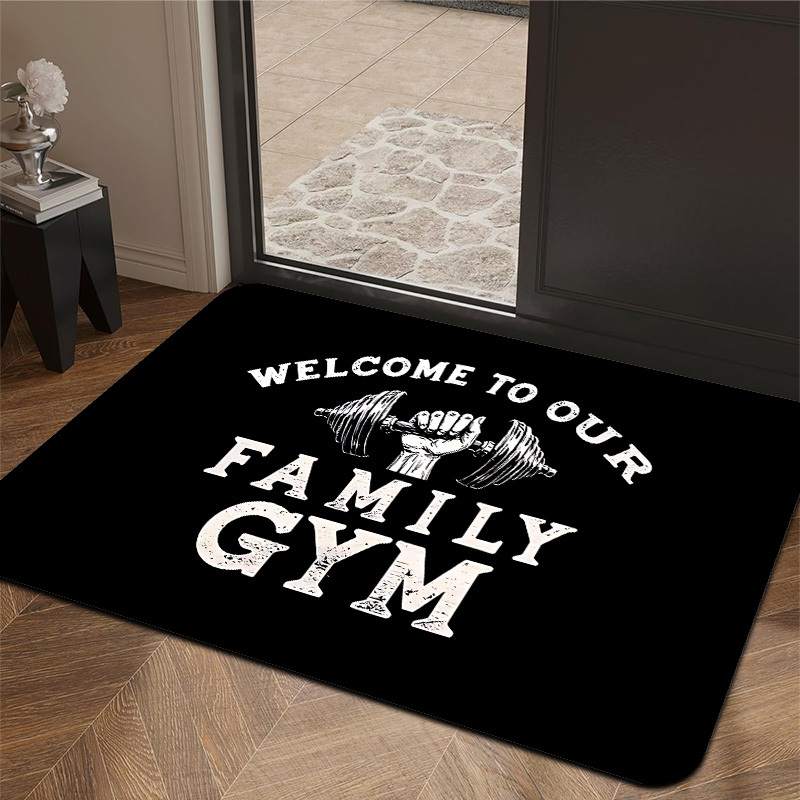 พรมเช็ดเท้าพิมพ์ลายสโลแกนฟิตเน - Home Gym Layout บทวิจารณ์และราคา